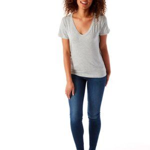 143 Tees Classic Grey V-Neck Relaxed SS Tee - NWT